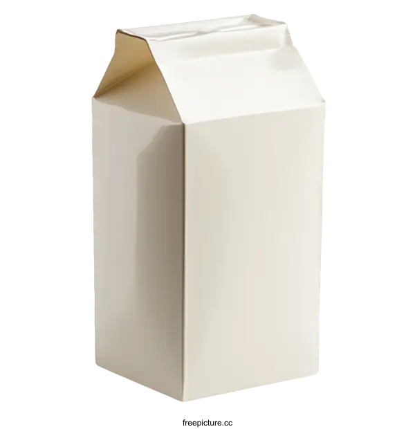 [Transparent Background PNG]Blank Milk Carton Illustration