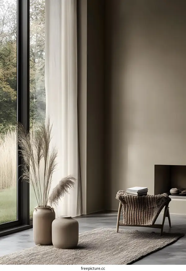 Minimalist Interior Design with Neutral Colors and Natural Elements