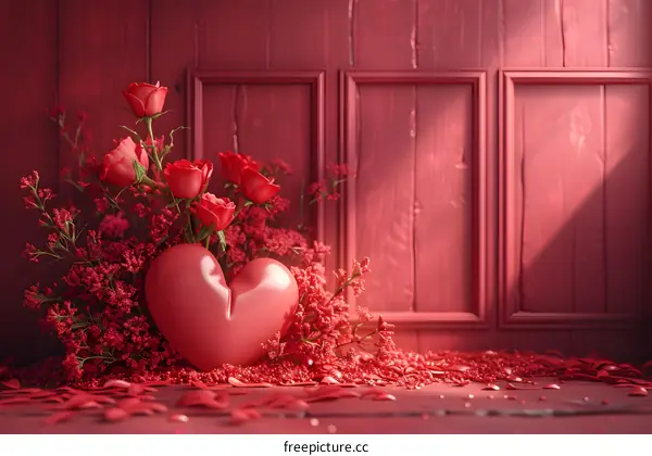 Exquisite and beautiful bouquet of red roses