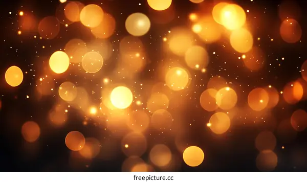 Abstract Golden Bokeh Background