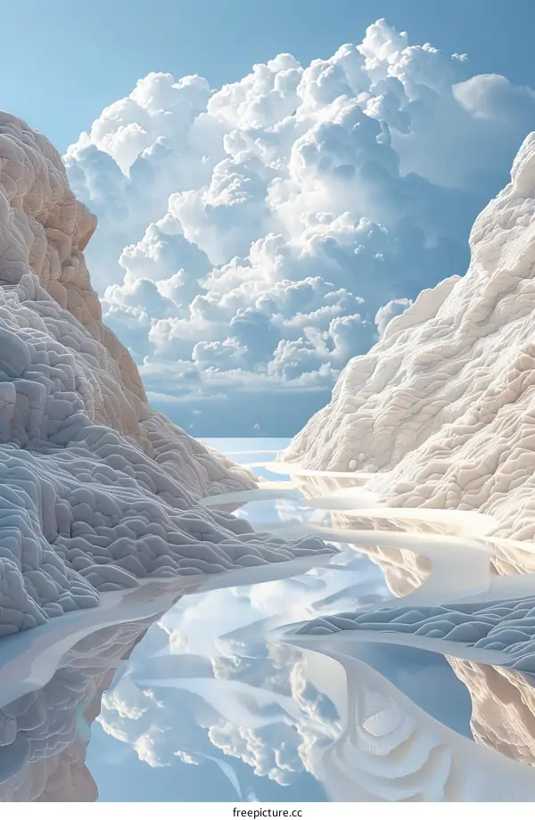 A Whimsical Cloud-Kissed Landscape