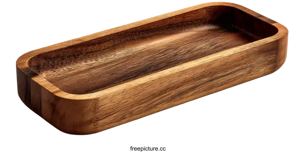 [Transparent Background PNG]Wooden Rectangular Serving Tray
