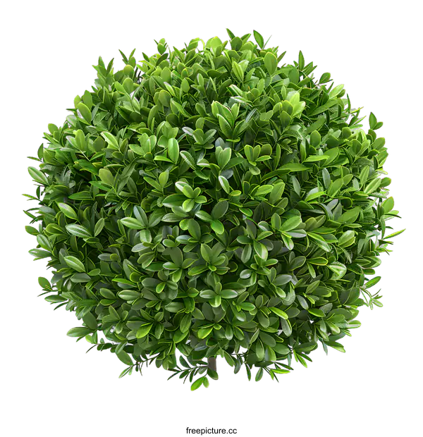[Transparent Background PNG]Green Bush Top View Isolated on White Background