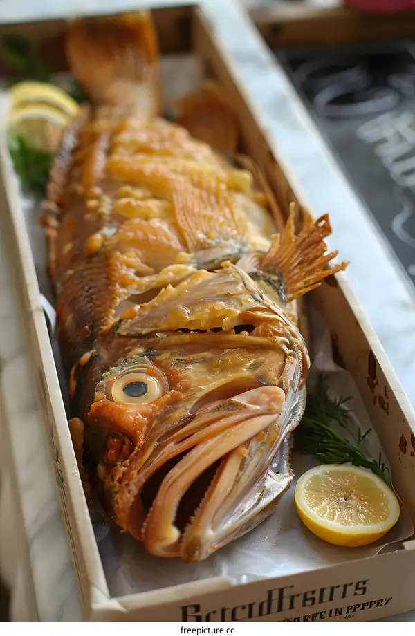 Whole Fried Fish in a Box
