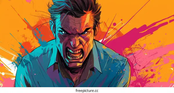 A man with a angry expression on his face