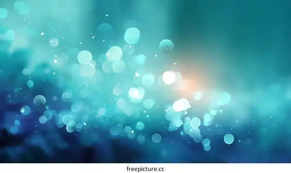 Abstract Teal Bokeh Background Design