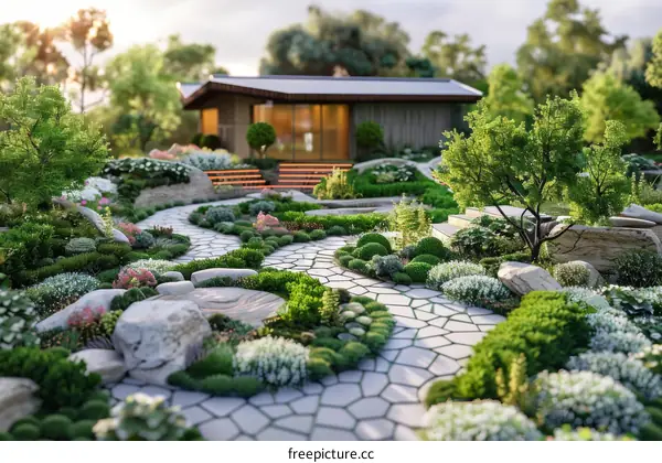 Garden landscape design renderings