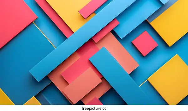 Abstract Geometric Pattern with Colorful Shapes