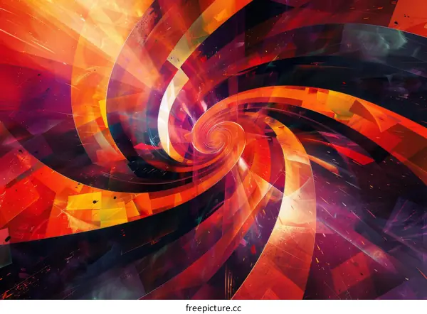 Vibrant Spiral Art: A Geometric Masterpiece