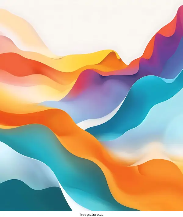 Abstract Colorful Wavy Background
