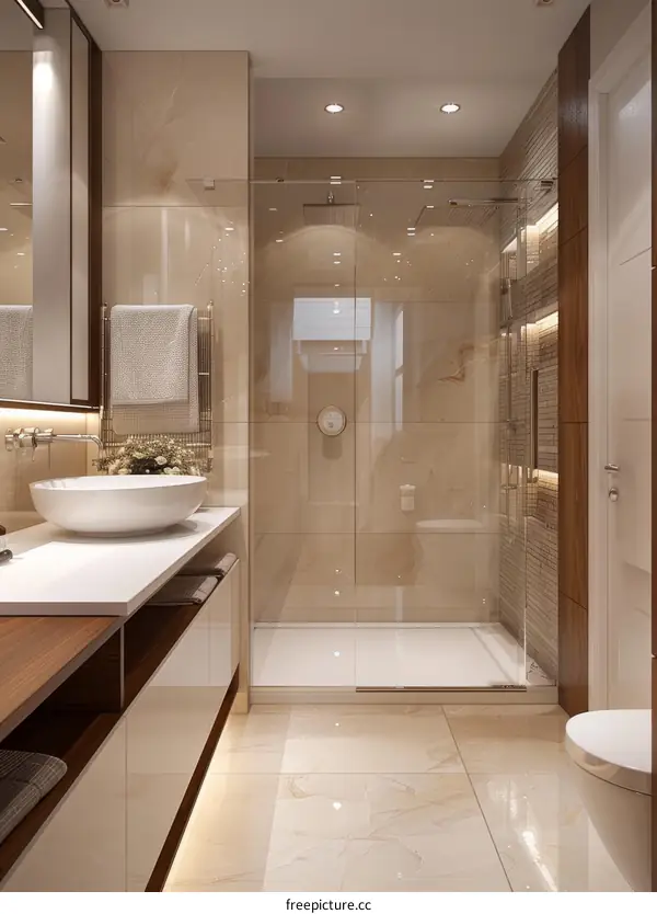 Modern Luxury Bathroom Design Illustration