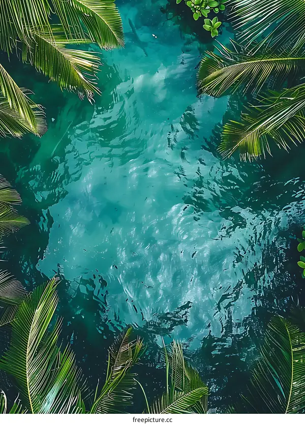 Tropical Sea Water Background Top View