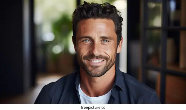 Portrait of a handsome man smiling