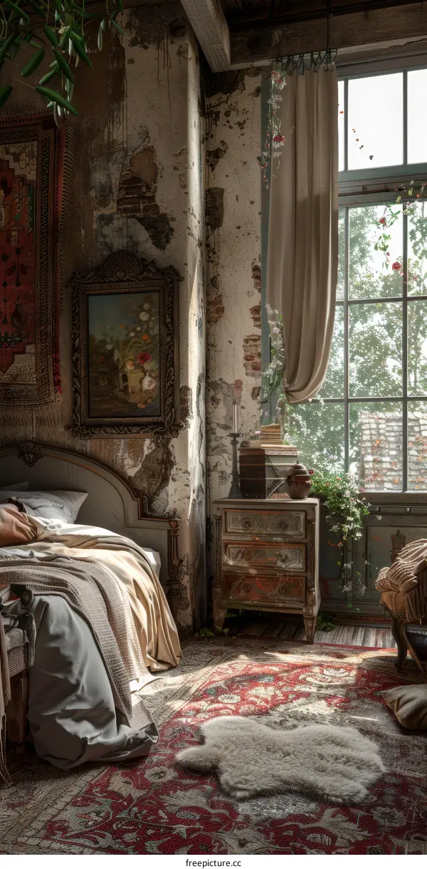 Rustic Vintage Bedroom Interior Design