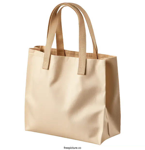 [Transparent Background PNG]Beige Tote Bag for Everyday Use