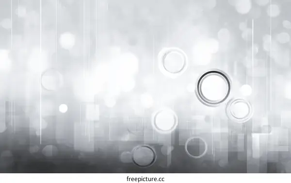 Abstract Gray Background Design with Circles and Lines