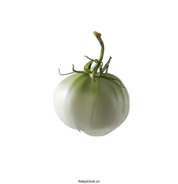 [Transparent Background PNG]White Green Tomato on White Background