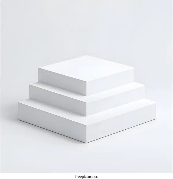White Square Pedestal Mockup