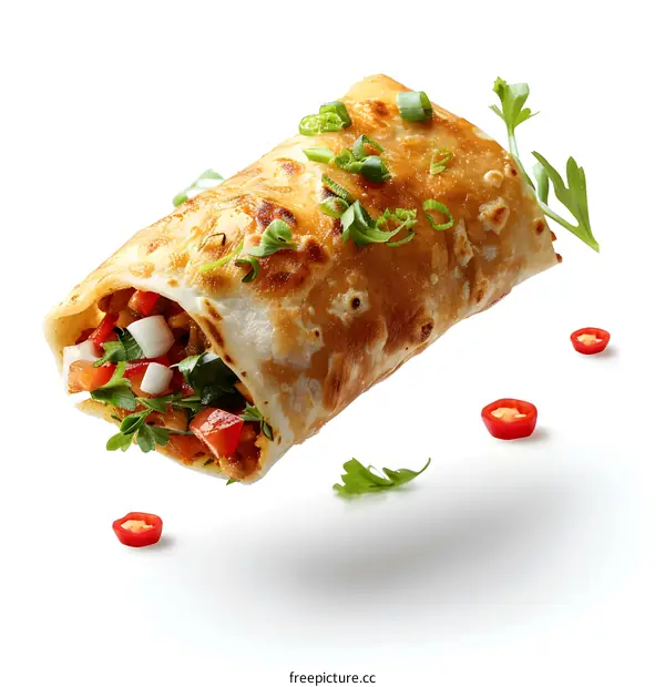 Indian vegetarian paratha stuffed with potatoes and peas