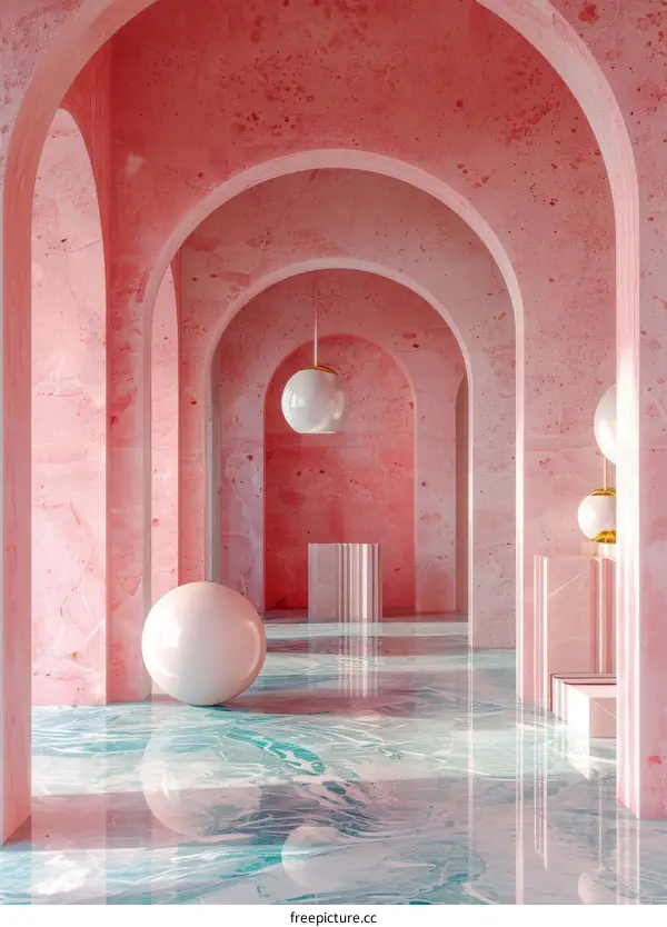 Pink Archway Interior