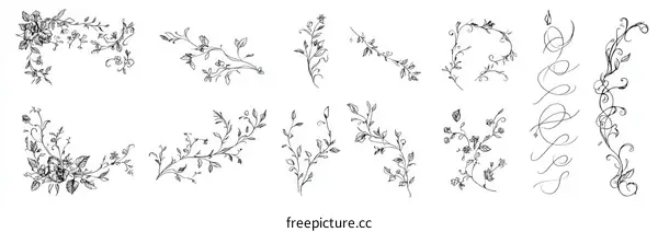 Elegant Floral Corner Ornaments Collection