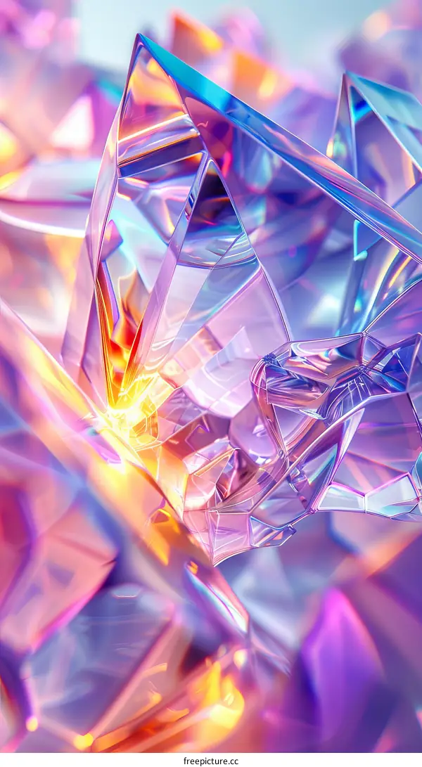 Colorful 3D illustration of geometric shapes