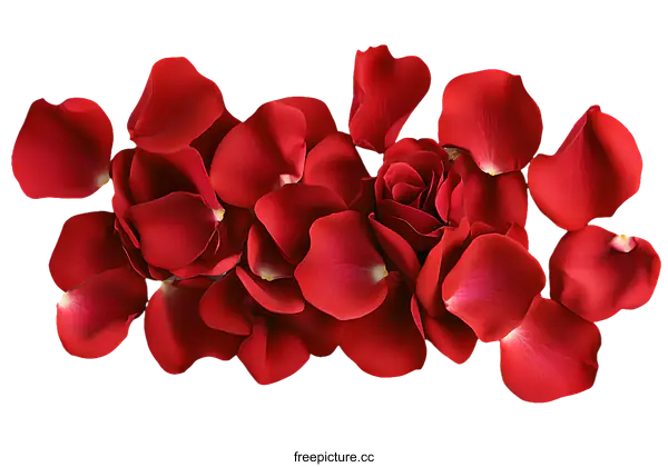 [Transparent Background PNG]Beautiful Red Rose Petals Arrangement