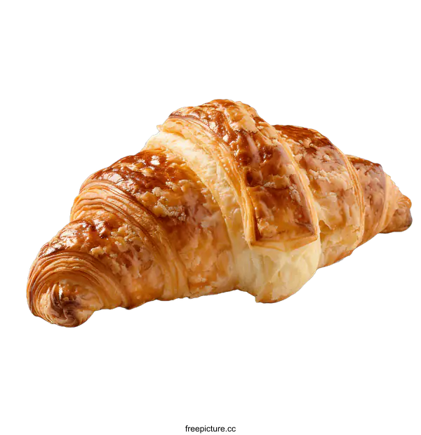 [Transparent Background PNG]Freshly Baked Croissant On White Background