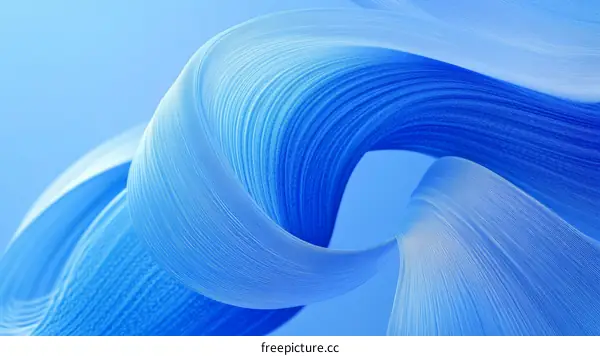 Abstract Blue Flowing Lines Background
