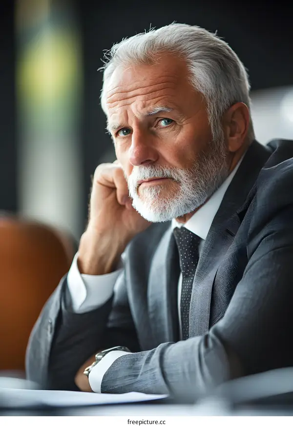 Portrait of a Senior Caucasian Businessman