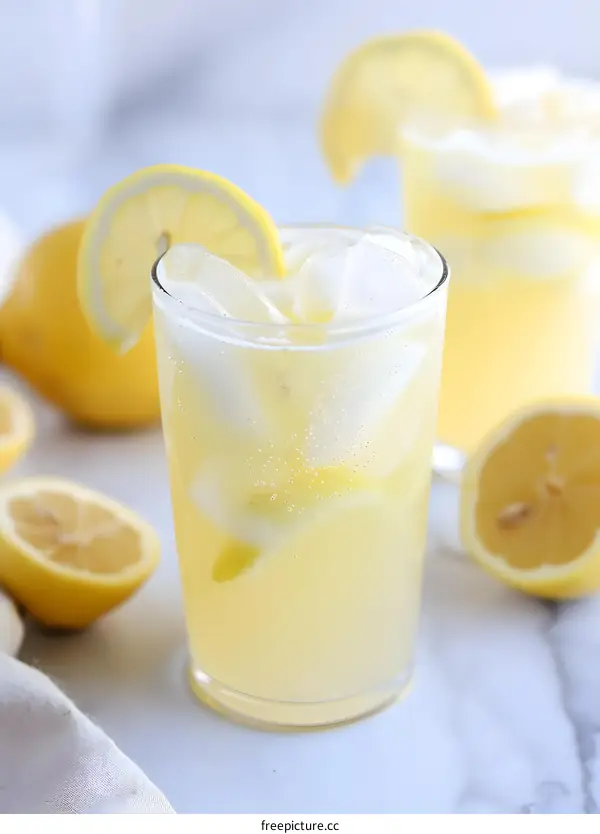 Fresh Homemade Lemonade with Lemon Slices