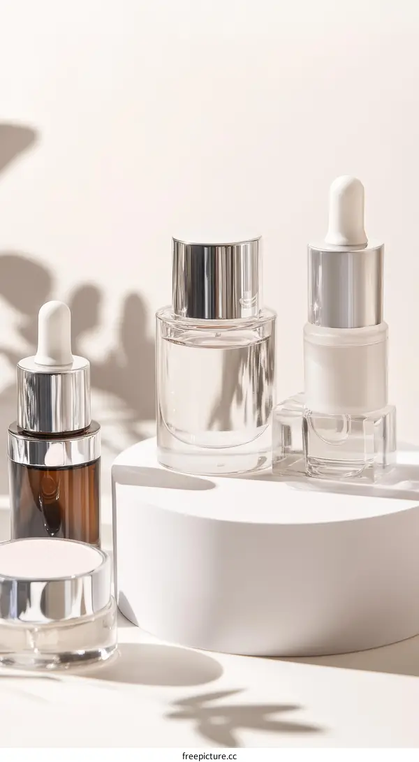 Elegant Skincare Products Display