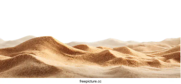 [Transparent Background PNG]Desert Sand Dunes Close Up on White Background