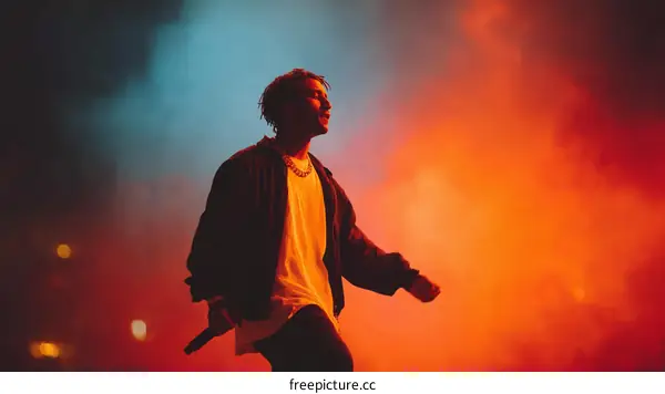 Stage Performance by a Black Male Musician