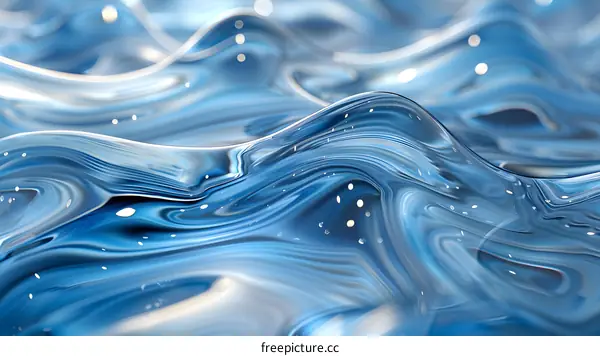 Blue Abstract Liquid Background