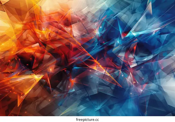 Abstract Geometric Shapes of Colorful Polygons