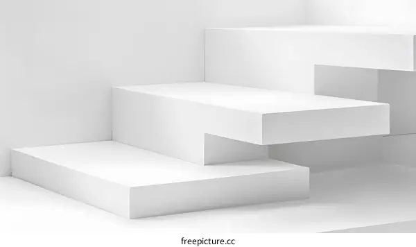 Abstract White Geometric Shapes Background