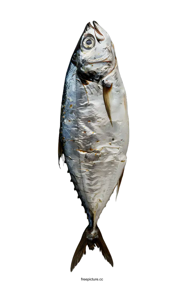 [Transparent Background PNG]A Dried Fish on Gray Background
