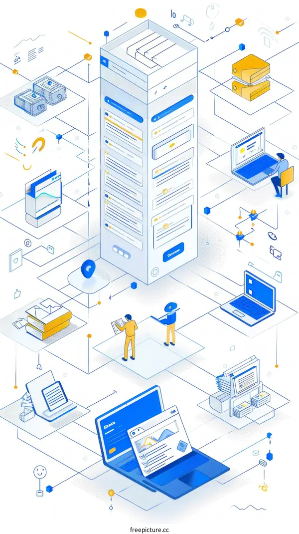 Two People Collaborating on Business Process Management