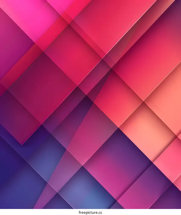 Abstract Geometric Background with Diagonal Lines and Pink, Purple and Orange Color Gradient