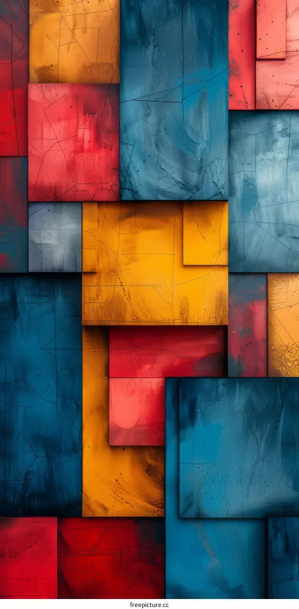 Colorful 3D Illustration of a Geometric Pattern