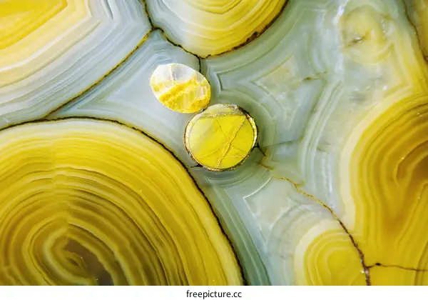 Abstract Agate Stone Texture with Circular Patterns