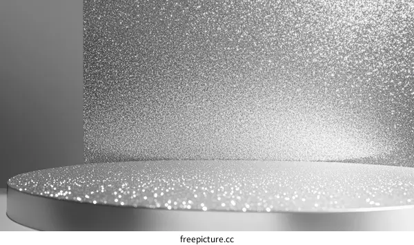 Silver Glitter Background for Product Presentation