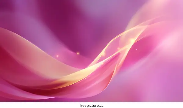 Abstract Pink and Gold Flowing Design