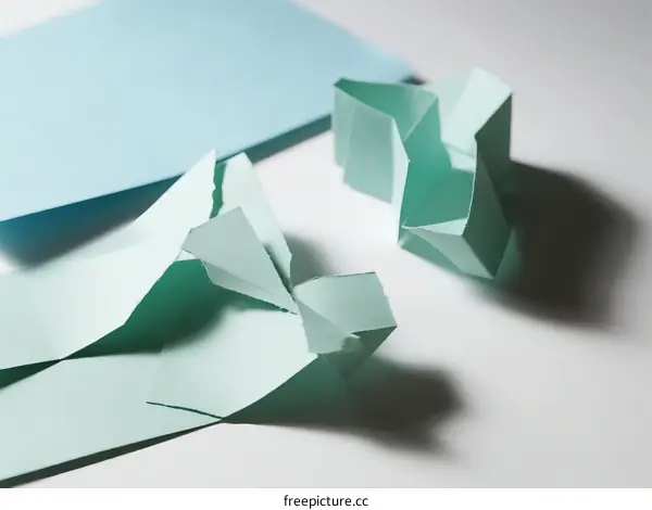 Colorful Handmade Paper Crafts on Light Background