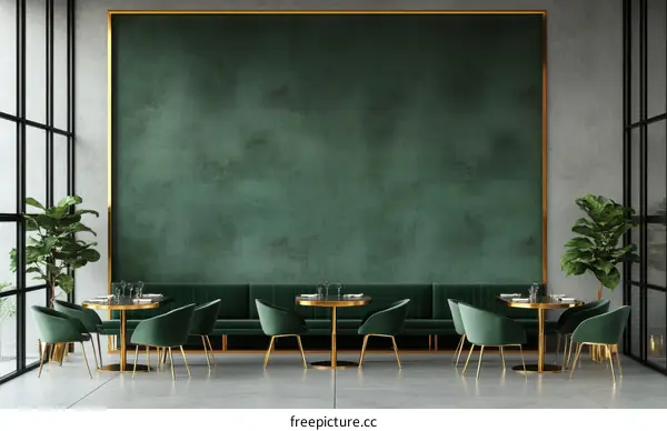 Modern Green Restaurant Interior Design