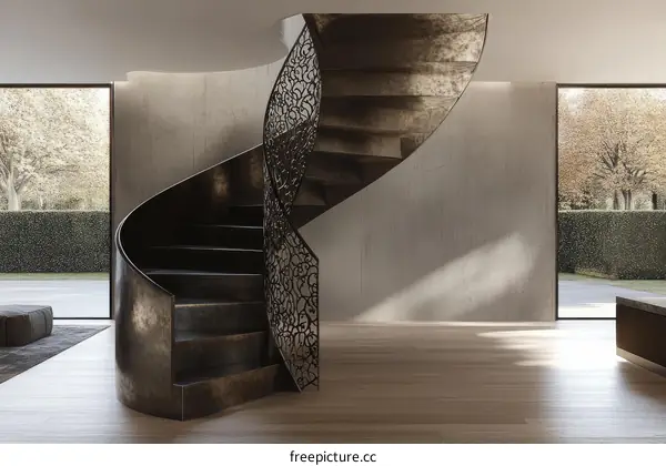 Modern Spiral Staircase Interior Design