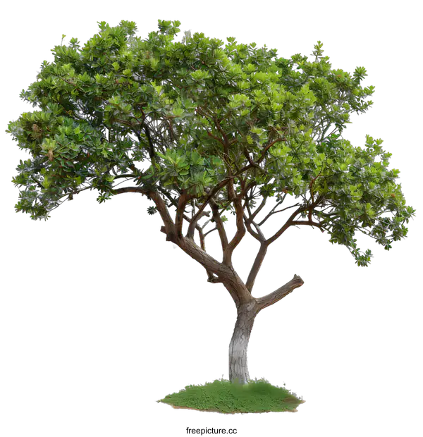 [Transparent Background PNG]Green Tree Isolated on White Background
