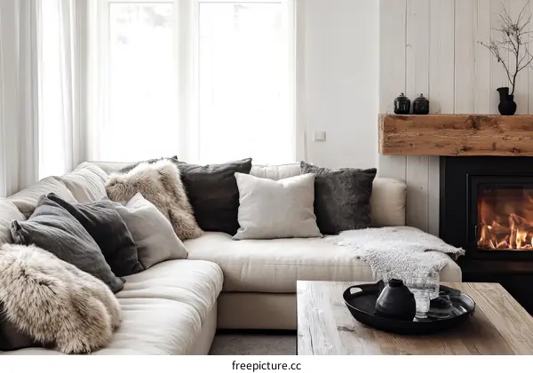 Cozy Scandinavian Living Room Interior
