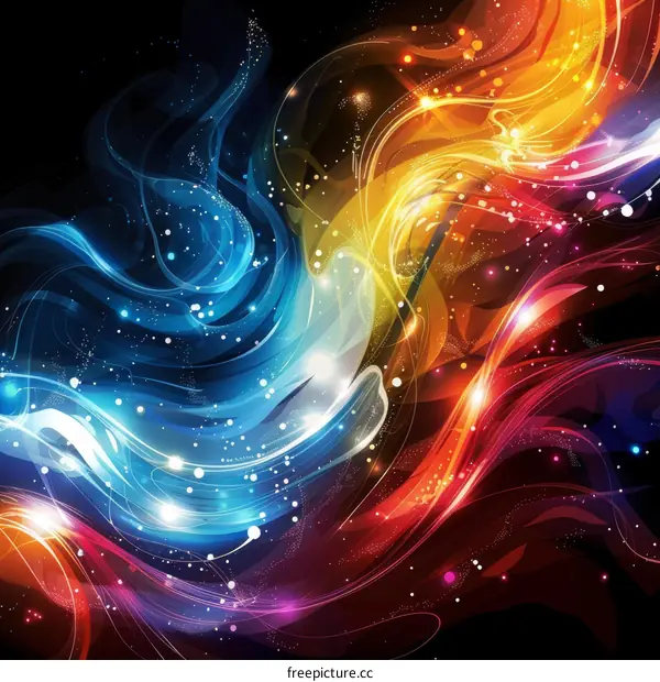 Abstract Colorful Energy Flow Design